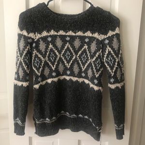 dark gray KNITTED ABERCROMBIE SWEATER